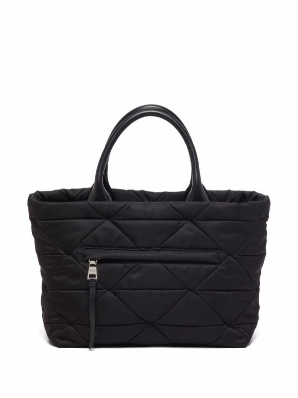 Prada Re-Nylon triangle-logo plaque padded tote bag - Image 3