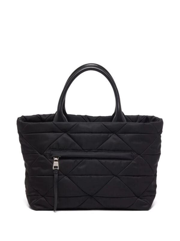 Prada  Re-Nylon triangle-logo plaque padded tote bag - Image 3