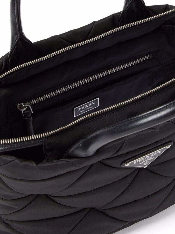 Prada Re-Nylon triangle-logo plaque padded tote bag - Image 5
