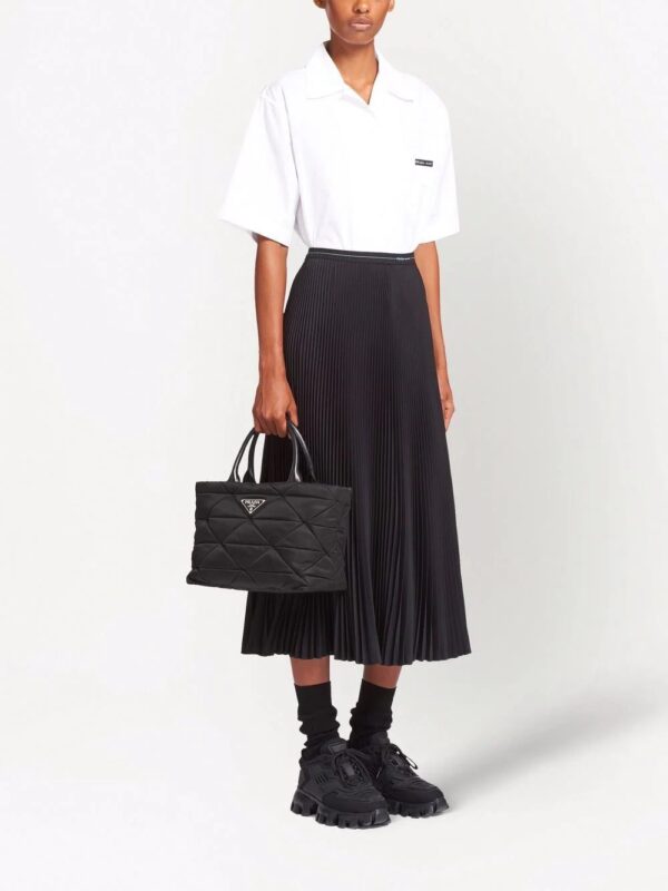 Prada  Re-Nylon triangle-logo plaque padded tote bag - Image 2