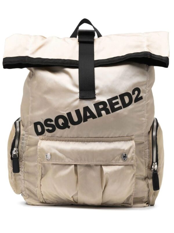 Dsquared2 logo-print buckled backpack