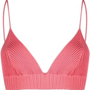 AMBUSH ribbed-knit slip-on bralette