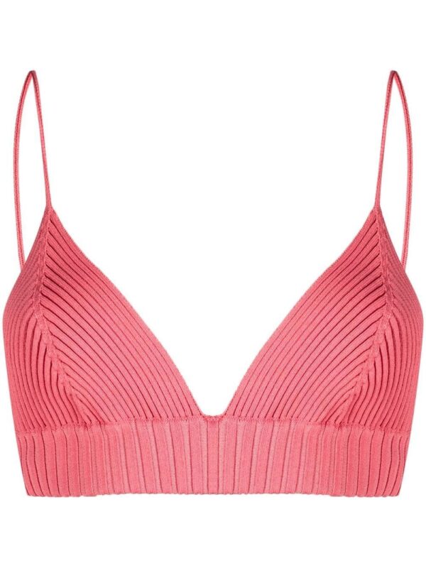 AMBUSH  ribbed-knit slip-on bralette