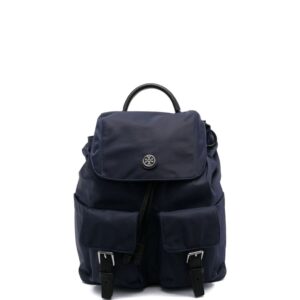 Tory Burch logo-patch detail drawstring backpack