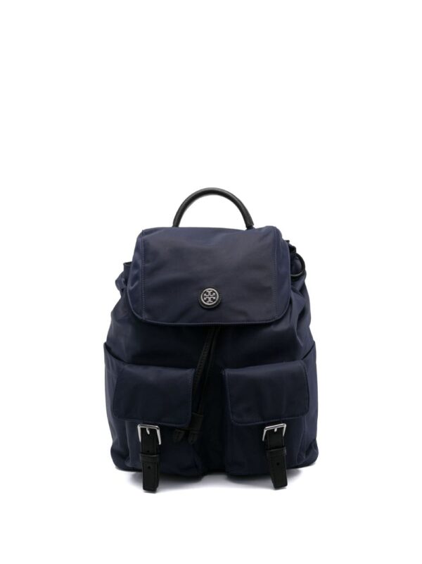Tory Burch logo-patch detail drawstring backpack