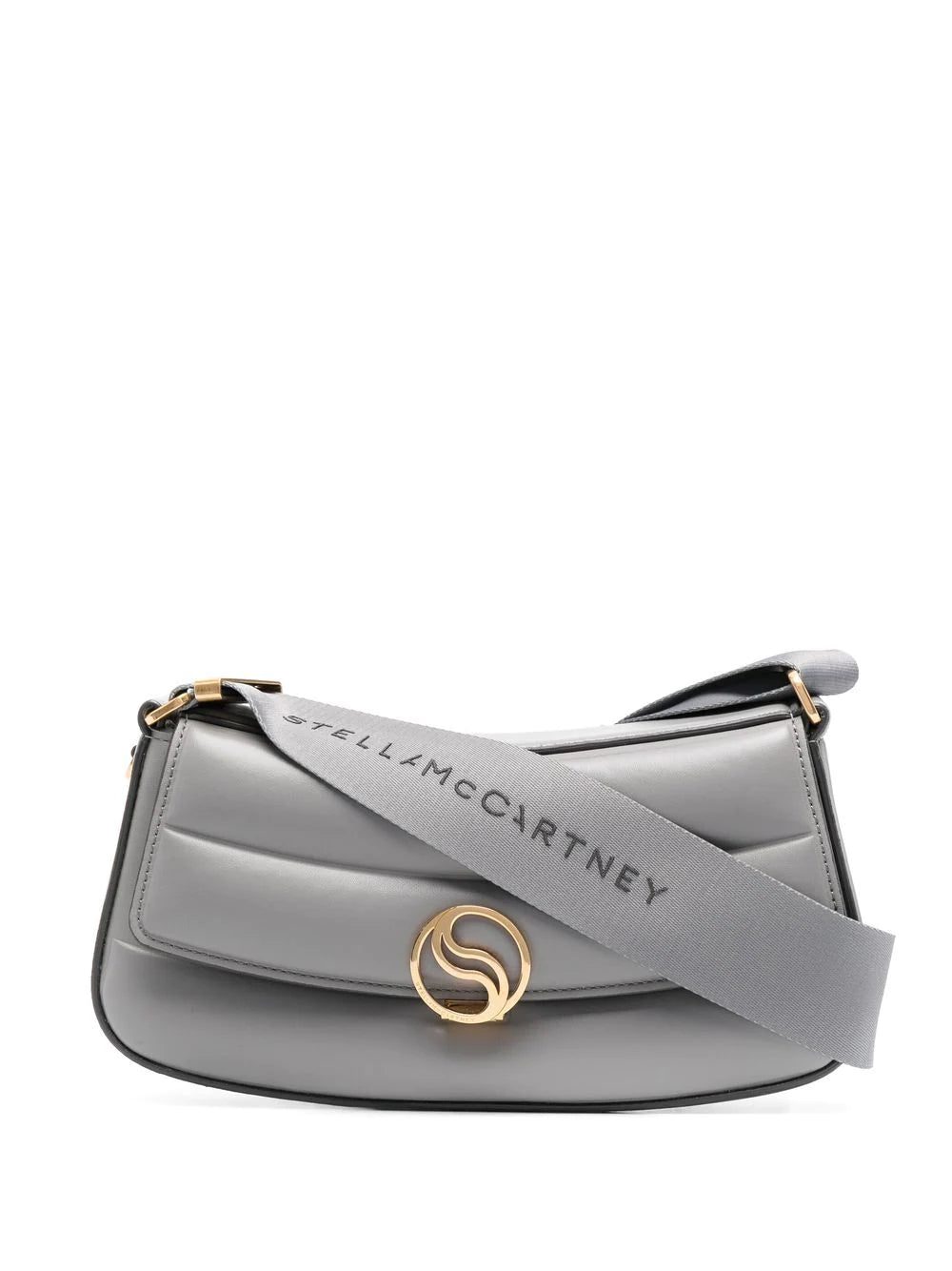Stella McCartney S logo-plaque curved shoulder bag