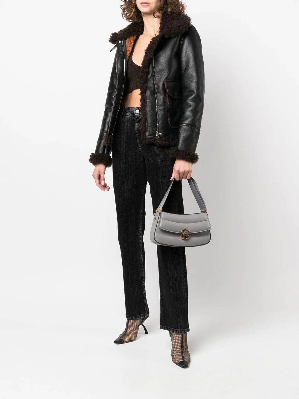 Stella McCartney S logo-plaque curved shoulder bag - Image 2