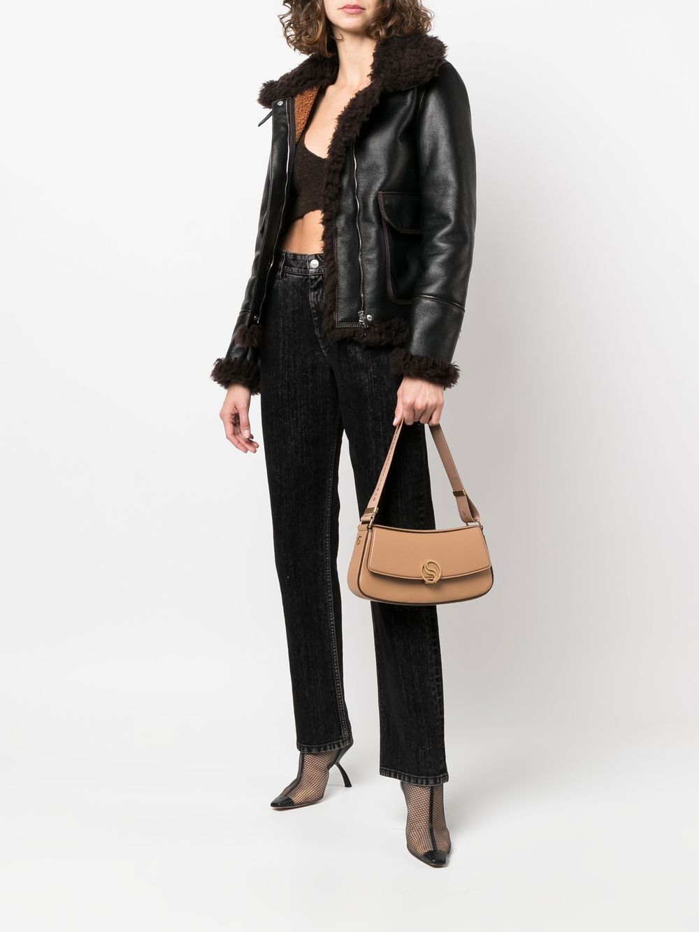 Stella McCartney logo clasp flap shoulder bag - Image 2