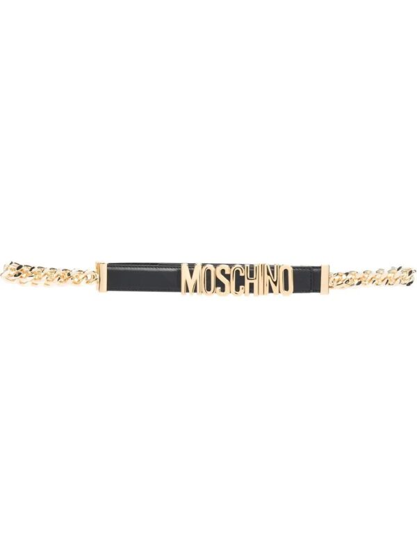 Moschino  logo lettering belt