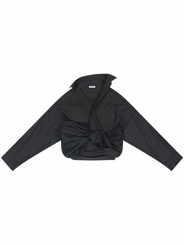 Balenciaga  gathered-detail poplin shirt