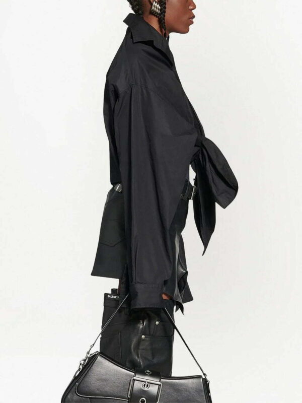 Balenciaga  gathered-detail poplin shirt - Image 3