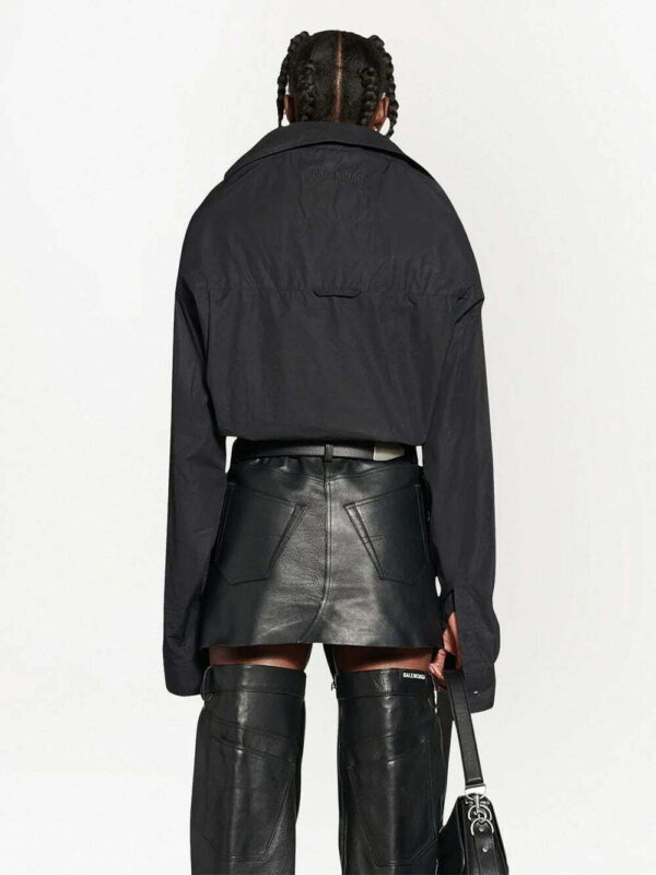 Balenciaga  gathered-detail poplin shirt - Image 4