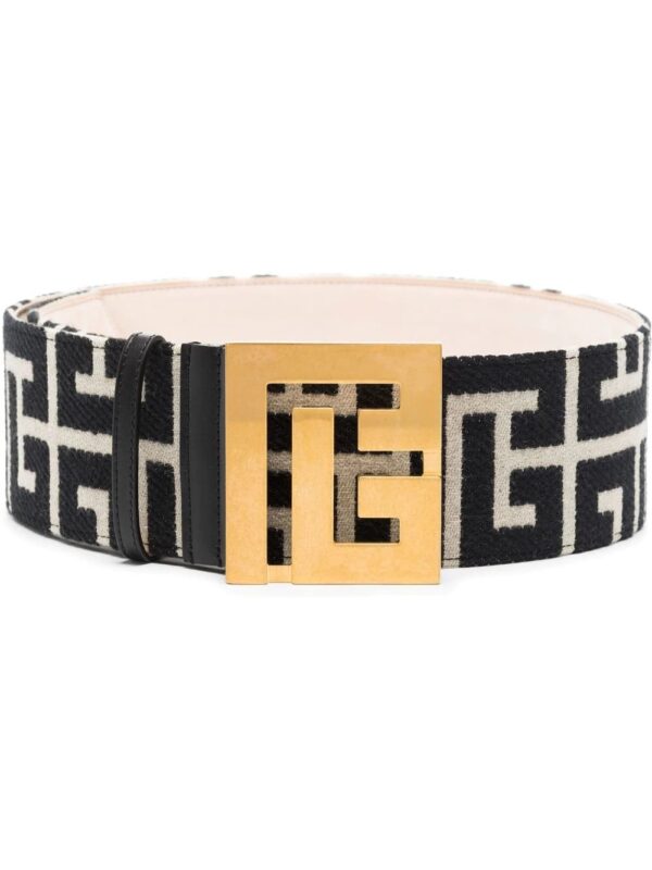 Balmain  monogram wide belt