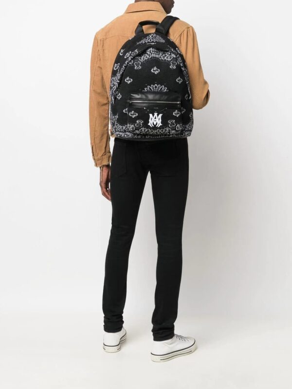 Amiri paisley-motif zipped backpack - Image 2