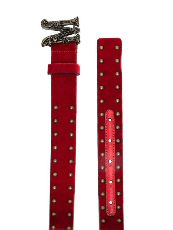 Moschino  logo-buckle studded belt - Image 2