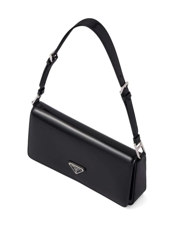 Prada  Femme brushed-leather shoulder bag - Image 4