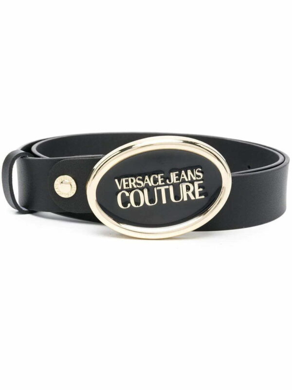 Versace Jeans Couture  logo-buckle leather belt