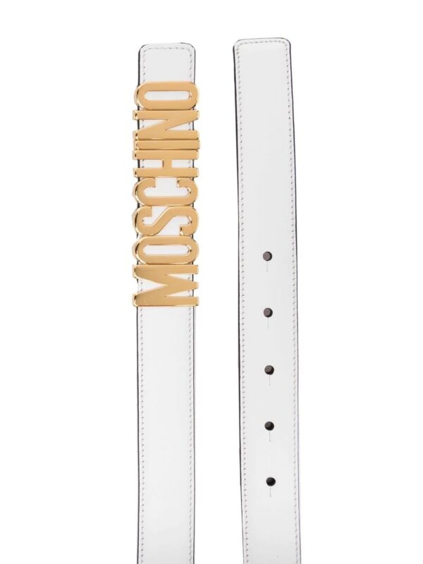 Moschino  logo-plaque leather belt - Image 2