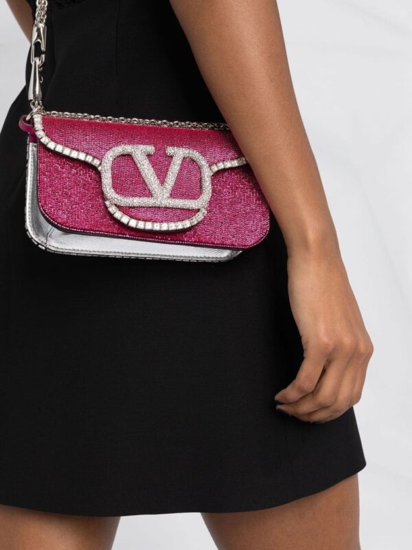 Valentino Garavani VLogo sequinned clutch bag - Image 3