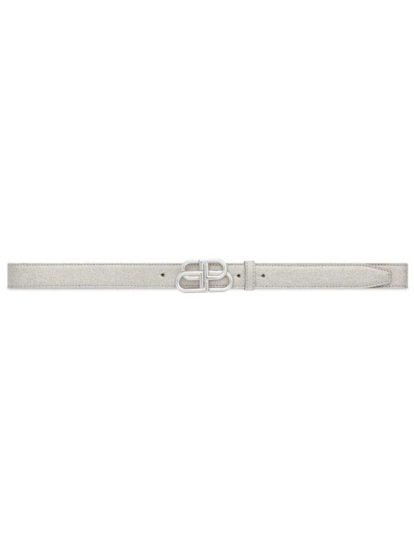 Balenciaga  BB-logo glittery belt