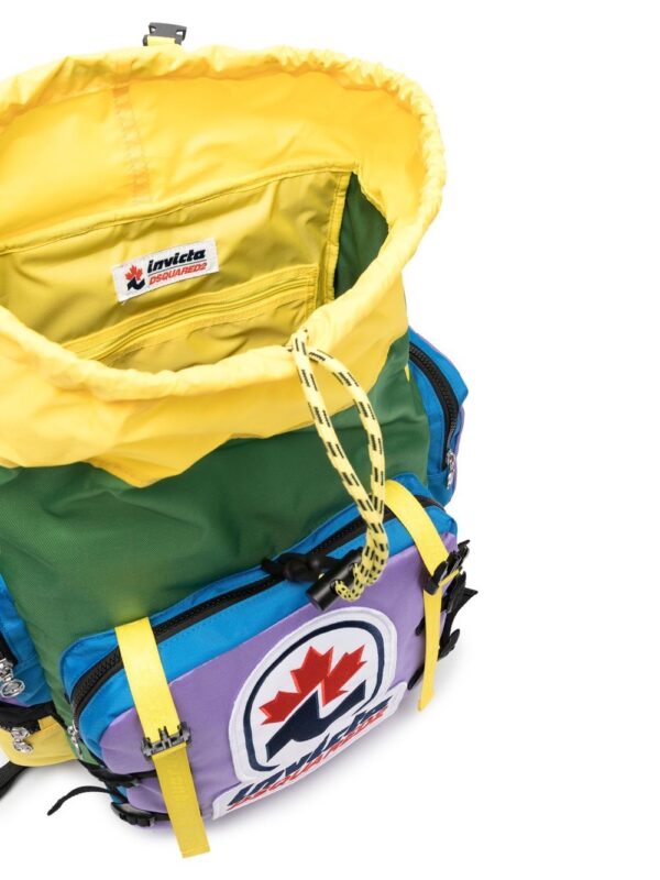 Dsquared2 logo-patch colour-block backpack - Image 5