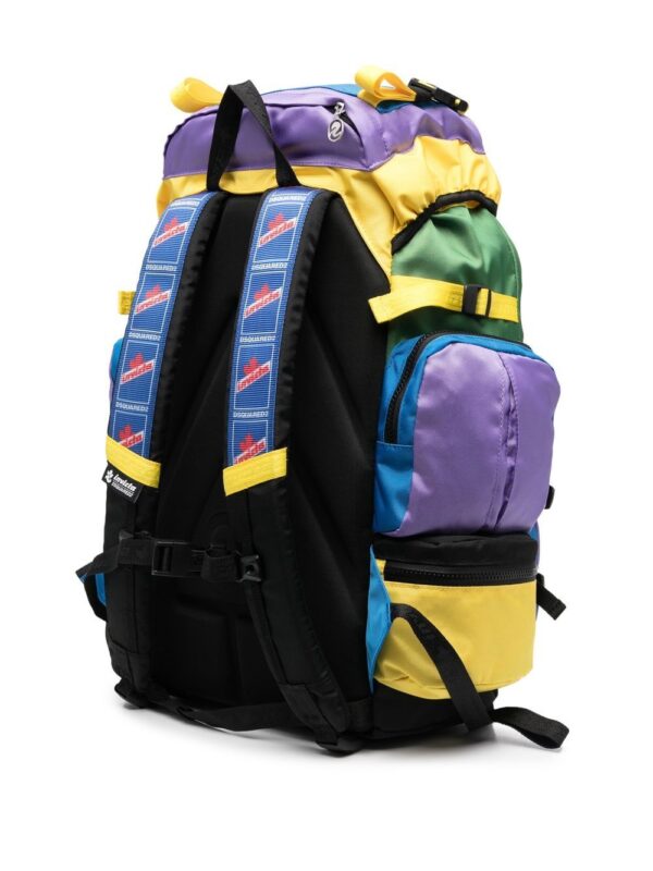 Dsquared2 logo-patch colour-block backpack - Image 3
