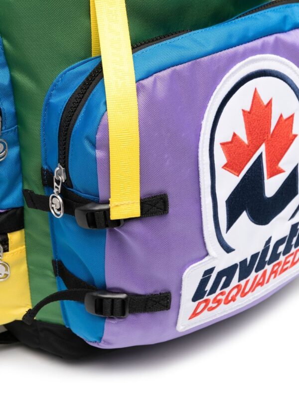 Dsquared2 logo-patch colour-block backpack - Image 4