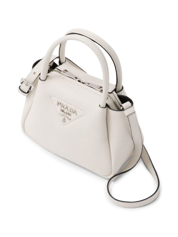 Prada logo-embellished leather mini bag - Image 4