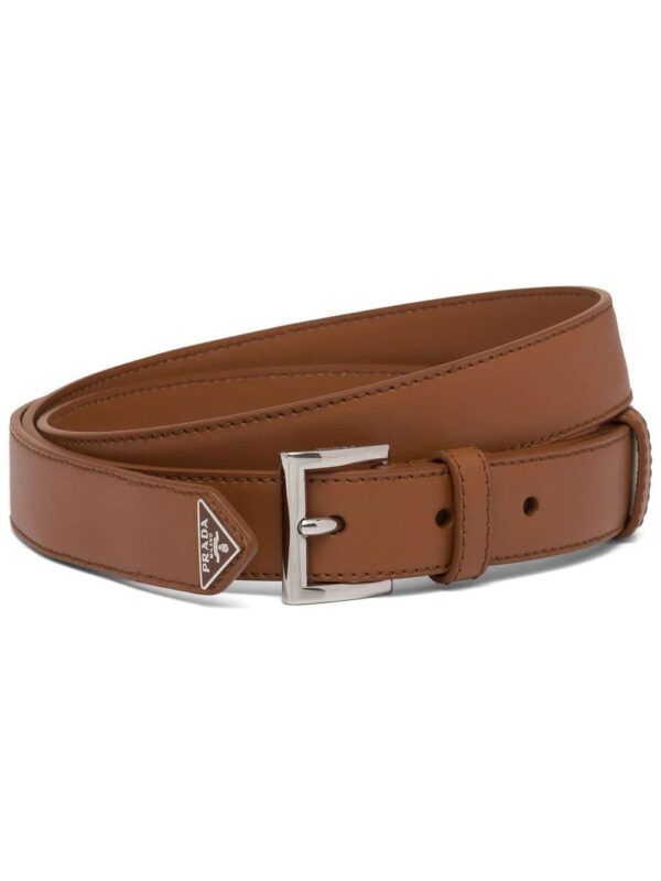 Prada  triangle-logo leather belt
