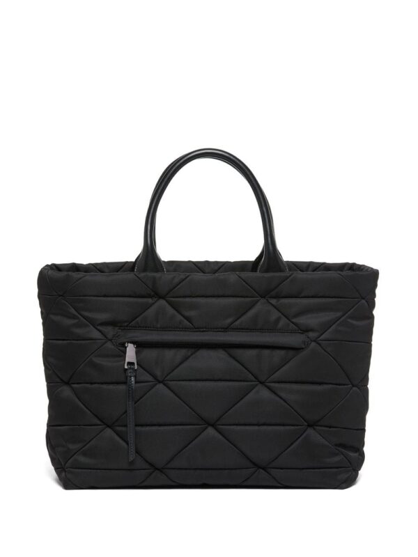 Prada triangle-logo quilted tote bag - Image 3