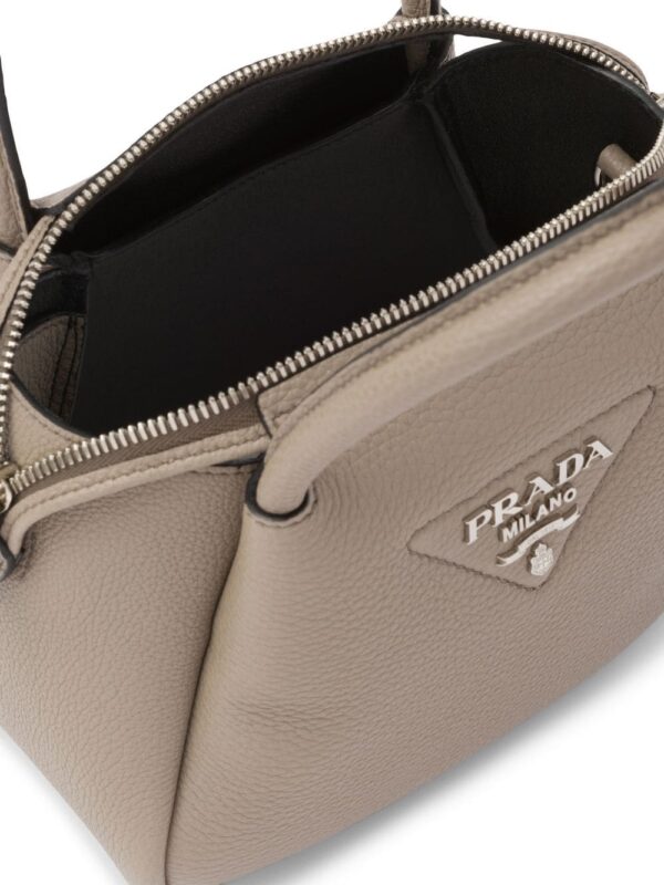Prada logo-embellished leather mini bag - Image 5