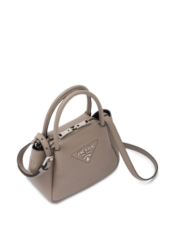 Prada logo-embellished leather mini bag - Image 4