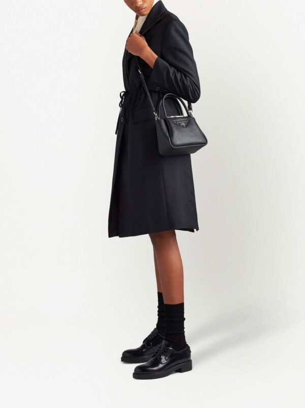 Prada logo-embellished leather mini bag - Image 2