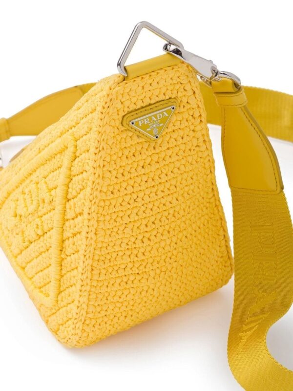 Prada raffia Triangle shoulder bag - Image 5