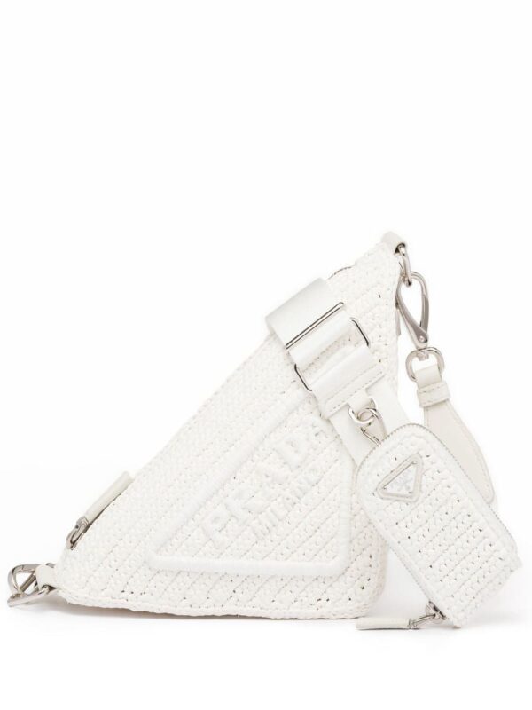 Prada raffia Triangle shoulder bag