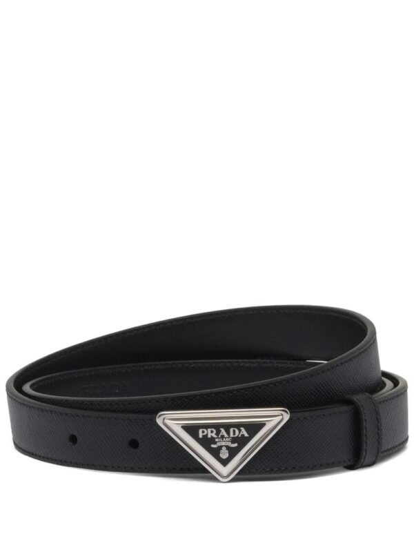 Prada  logo-buckle Saffiano leather belt