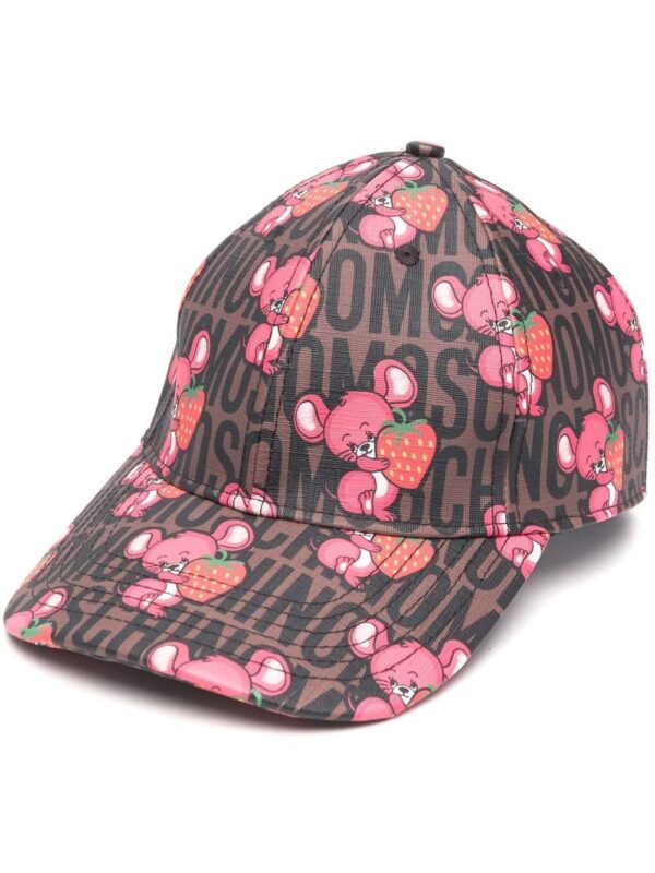 Moschino mouse-print logo cap