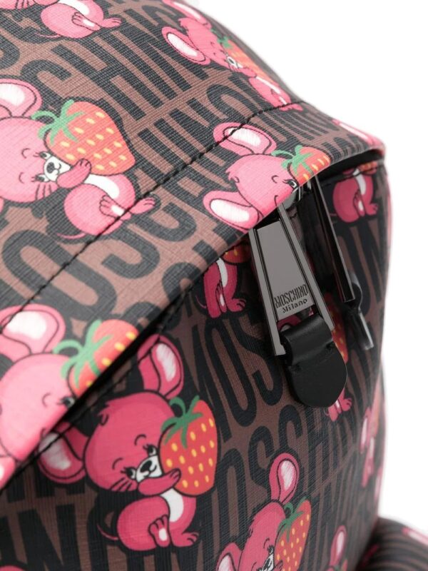 Moschino mouse-print zip-around backpack - Image 4