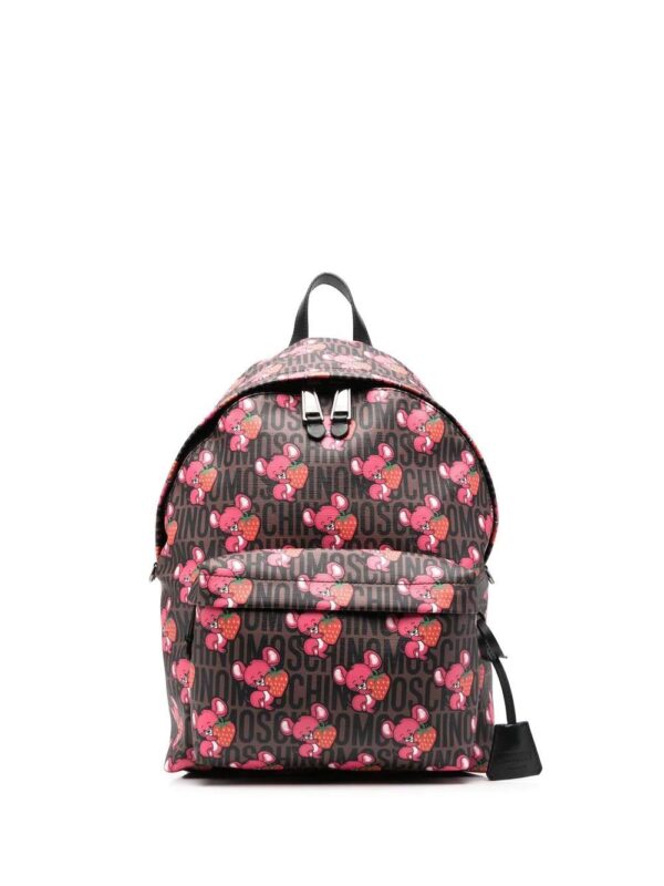 Moschino mouse-print zip-around backpack