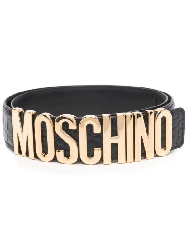 Moschino  crocodile-effect leather belt