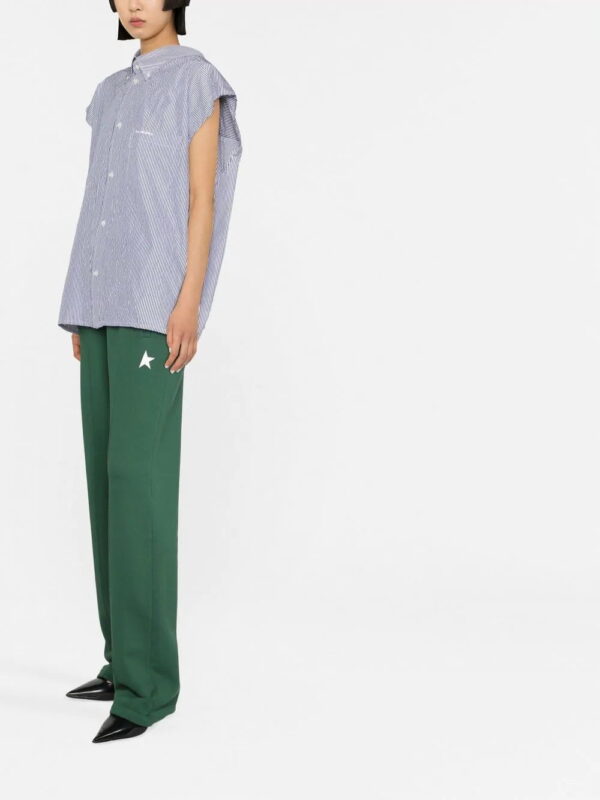 Balenciaga  raw-cut striped swing shirt - Image 4