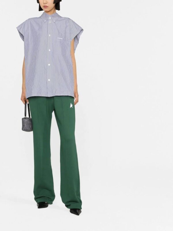Balenciaga  raw-cut striped swing shirt - Image 2