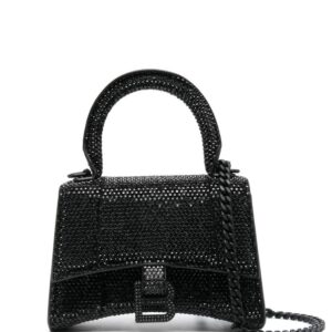 Balenciaga Hourglass crystal-embellished mini bag