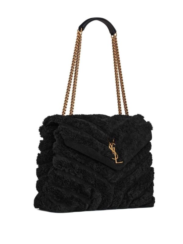 Saint Laurent Loulou medium shearling shoulder bag - Image 3