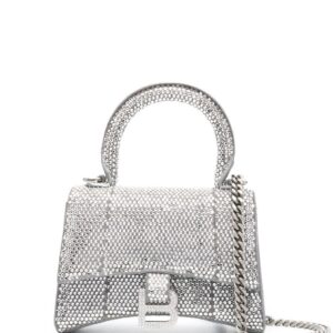 Balenciaga Hourglass crystal-embellished mini bag