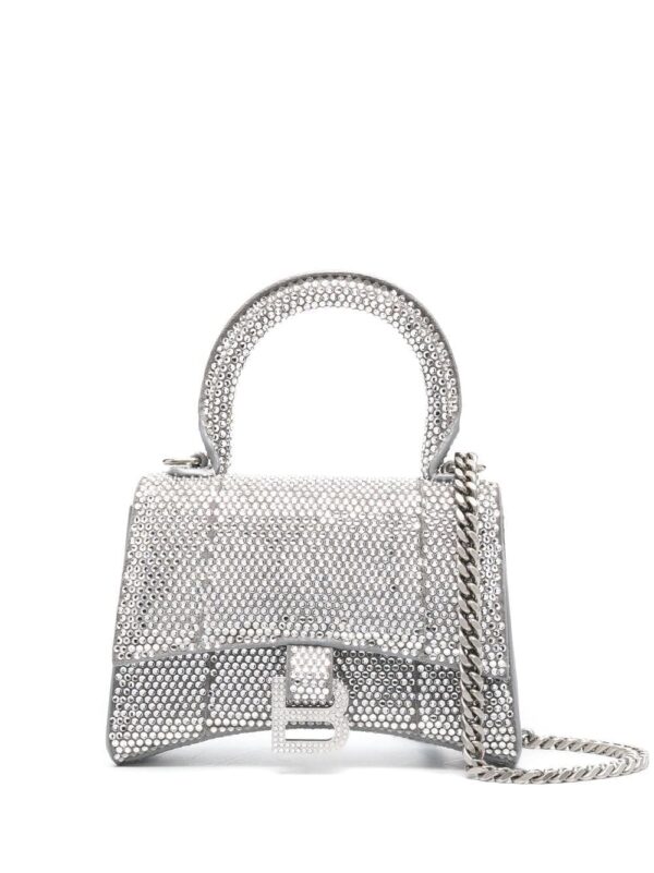 Balenciaga Hourglass crystal-embellished mini bag