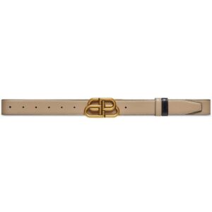 Balenciaga  logo-buckle reversible leather belt