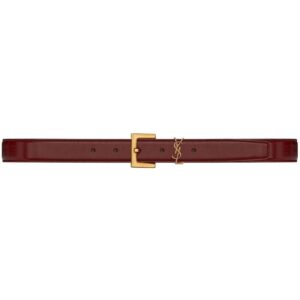 Saint Laurent  monogram-logo leather belt