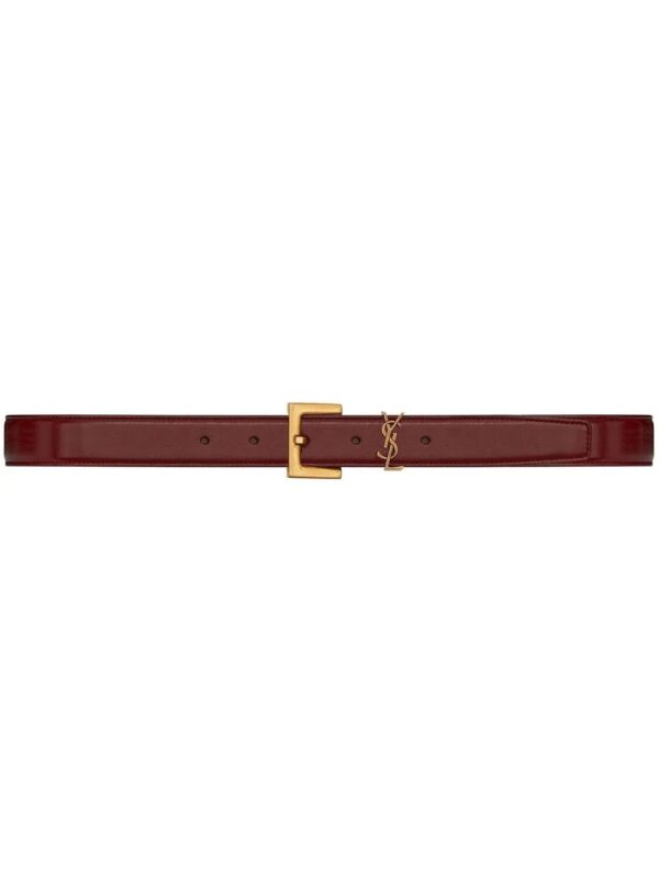 Saint Laurent  monogram-logo leather belt