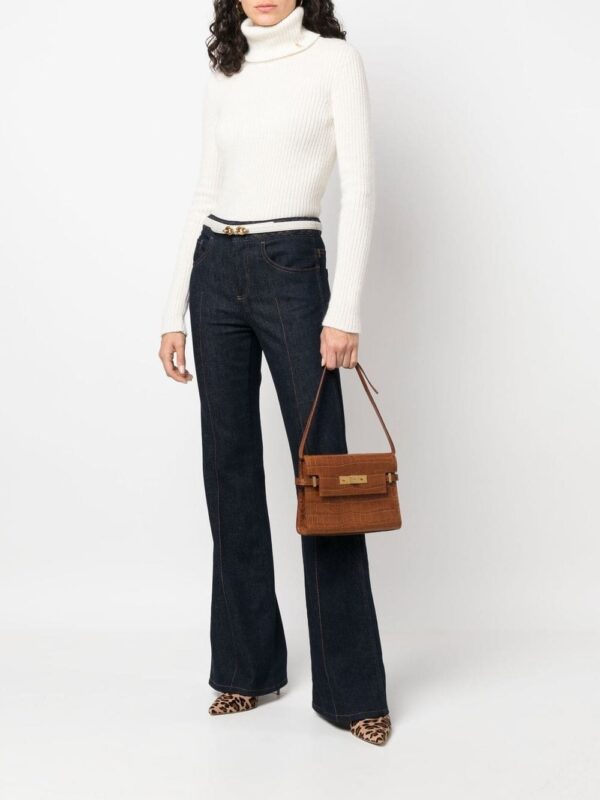 Saint Laurent Manhattan croc-effect shoulder bag - Image 2